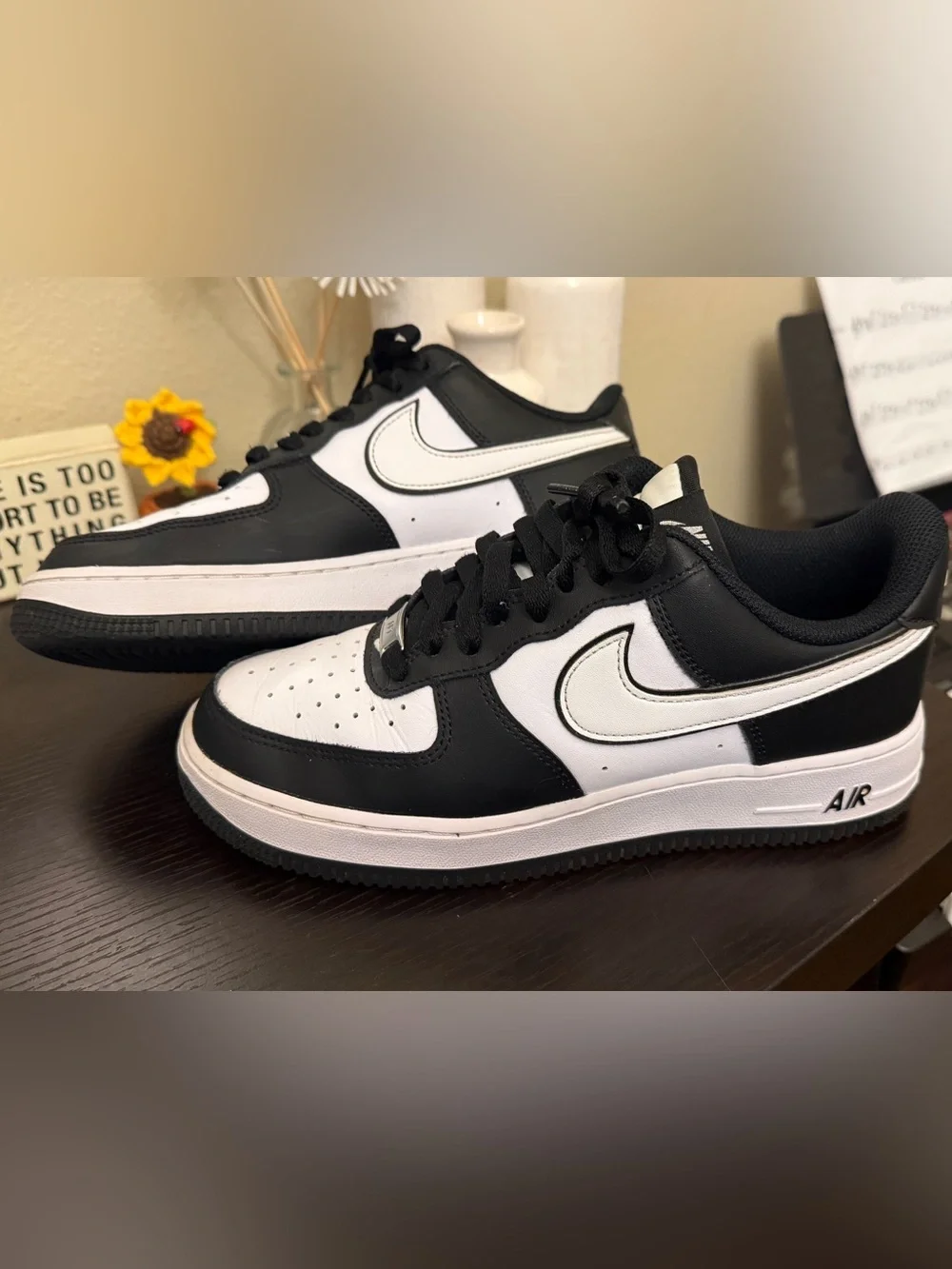 Nike Air Force 1 Low Black White Mens 7.5  DV0788‑002